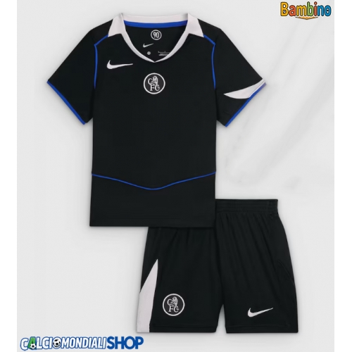 Maglie da calcio Chelsea Terza Maglia Bambino 2025-26 Manica Corta + Pantaloni corti)